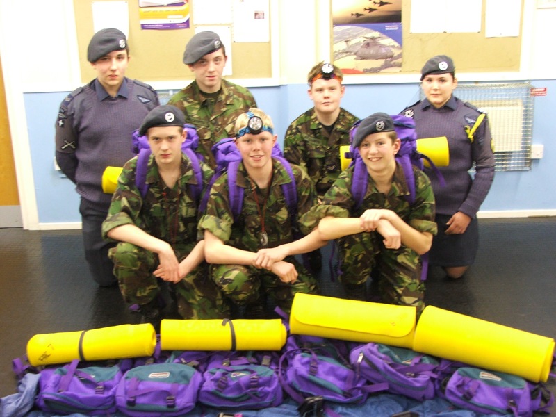 Cadets pictured with the kit donated by First Hydro