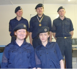 Competitors and medal winners from the squadron
